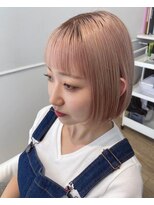 ルシードスタイル グローバルディー 稲毛店(LUCIDO STYLE GLOBAL.D)&nbsp;ピンクベージュ_大人ボブ_前下がりボブ_ショートボブ【稲毛】