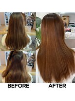 モーブ(MAUVE)&nbsp;髪質改善【美髪矯正】ビフォー・アフター