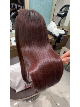 アッシュ 下北沢店(Ash) カシスピンク×縮毛矯正