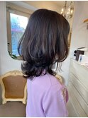 ワンカールで可愛くミディアムウルフレイヤー赤羽埼京線