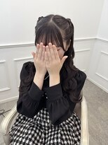【ヘアメ】タイトなヘアメ＊編み上げハーフツイン＊新井