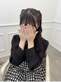 【ヘアメ】タイトなヘアメ*編み上げハーフツイン*新井