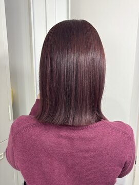 リュンヌ(Lune) ボルドーカラー/ブリーチなしダブルカラー/暖色系/ボブ/YU31