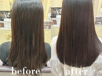 プレールドゥー(Plaire Doux)の写真/髪質やダメージレベルに合わせて選べるトリートメントで、髪の芯から潤いを与え、艶感＆潤いを実感♪