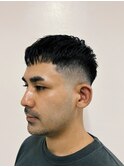 メンズカットアップバングスパイキーショートスキンフェード