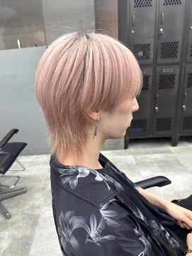 ギークス(GEEKS) 【GEEKS渋谷】シースルーマッシュウルフ/ホワイトピンク/韓国風