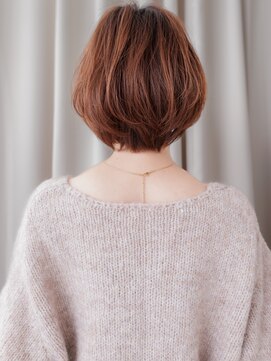 モッズヘア 上尾西口店(mod's hair) シースルーバングオレンジベージュマッシュボブY上尾30代40代