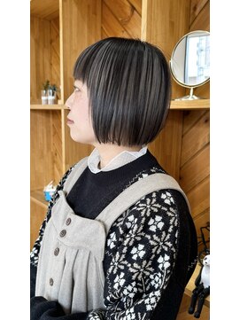 レシピ アリエ(recipe allier) ミニマルボブ × 透明感アッシュグレー