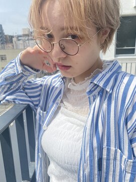 エフ ヘアーアンドリラクゼーション(F. hair & relaxation) 【F.】ハイトーンショート×涼しげヘア