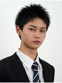 メンズ波巻きツイスパニュアンススパイラルスパイキーショート