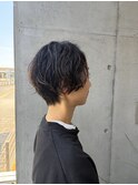 夏カラー×癖毛ショートボブ/ハイライト/絶壁解消カット