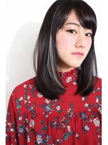 イソラブル(ISOLA-blu) 【シールエクステでハイライト】黒髪+ハイライト×ミディアム