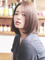 エマージュ 池袋東口店(Emerge)&nbsp;♪センターパート×暗髪×ワンカールロブ♪【池袋/池袋東口/池袋