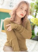 ピンクベージュ外国人風こなれ感ウェットヘアa浦和10代20代30代