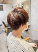 韓国ヘアー青髪ボブウルフココアベージュ/黒髪/グレージュカラー