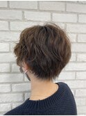 無造作パーマ×ショートボブ