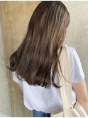 ブリーチなしオリーブベージュロング 似合わせカラー イメチェン