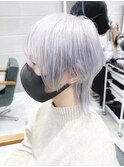 ウルフショートヘア ホワイトヘアカラー DAYS