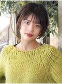 ショートボブ/耳掛け/大人ショート/20代30代40代