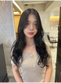 韓国暗髪style