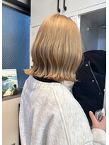 サンド 鹿児島中央(sand)&nbsp;@ayumi.sand ボブ　ハイトーンベージュ