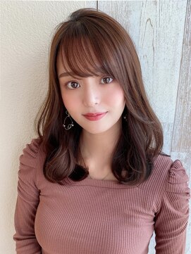 ラルユー 金山(LallYou) 後れ毛が可愛い顔周りレイヤー/ナチュラルアッシュ/顔周り