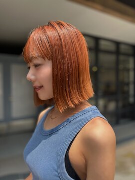 コスアンドコウ 横浜山下(Cos&Co.) Guest look 【ショート/ワンレン/オレンジ系】