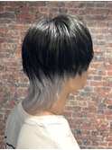 メンズウルフ/ウルフカット/プラチナホワイトインナーカラー