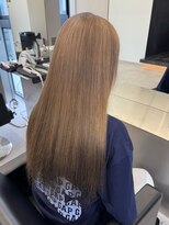 ラピステン 福岡天神 大名店(Lapis)&nbsp;ミルクティーベージュ/ブリーチ1回/艶髪ハイトーン