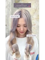 カシェル(cashel kishaba)&nbsp;『デザインカラー　ホワイト×ラベンダー』