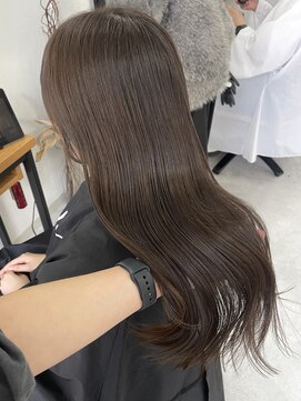 ウル 岡山駅店(ULu.) 岡山美容室くすみベージュブリーチなし透明感カラー