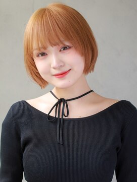 ヘアサロン ガリカ 表参道(hair salon Gallica) ケアブリーチで明るめベージュカラー×ショートボブ