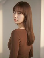 シータ 成増(THETA) 20代30代40代/艶感ブラウン×縮毛矯正ストレート成増