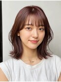 ブリーチなしベージュカラー 顔まわりカット