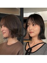 アンプラグド(unplugged)&nbsp;ボブベージュブリーチなしダブルカラーハイトーン 透明感
