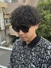 メンズカット+プードルパーマ￥11000[鹿児島/ツイストスパイラルパーマ/眉毛)