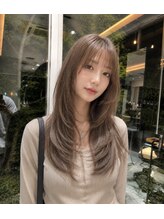 ユウヘアー 師勝店(U Hair)&nbsp;レイヤーカット+ミルクティーベージュ