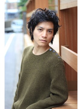 ブークル(boucle) 【外国人風】無造作ショートミディウルフ