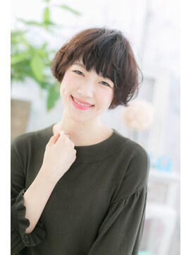 ミック ヘアアンドビューティー 大山店(miq  Hair&Beauty) スモーキーグレージュ小顔フレンチガーリーふわふわボブa1