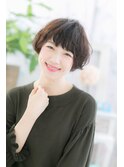 スモーキーグレージュ小顔フレンチガーリーふわふわボブa1