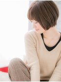 センター北/髪質改善/暖色系カラーの前下がりボブショートc