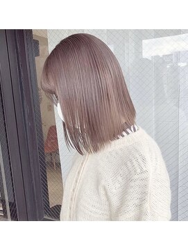 ソワンドゥブレス 瓜破店(soin de brace) 【辻快樹】ケアブリーチ/ピンクブラウン