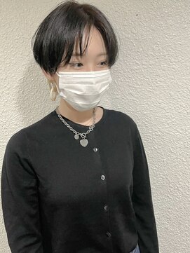 トレワ(trewa) 【札幌大通美容室trewa】ハンサムショート×ブラックカラー