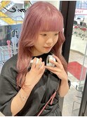 毛利/ケアブリーチ 透明感カラー くすみピンクベージュ 10代20代