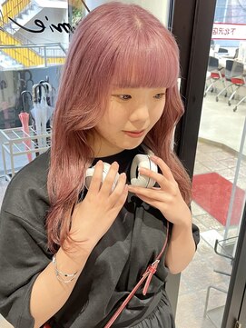 ラミエバイメルト 下北沢(lamie by melt) 毛利/ケアブリーチ 透明感カラー くすみピンクベージュ 10代20代