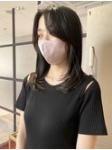 【 YOKE 】ミディアムレイヤー小顔顔まわり暗髪艶髪