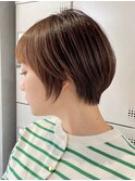 30代40代大人女性/前髪ありショートボブ/ショートヘア/髪質改善