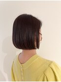 髪質改善カラー×艶ブラウン×切りっぱかしボブ