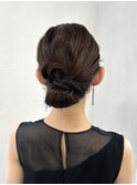 アップスタイル　結婚式ヘアアレンジ