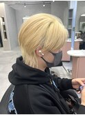 メンズウルフハイトーン韓国風マッシュウルフブランドカラー